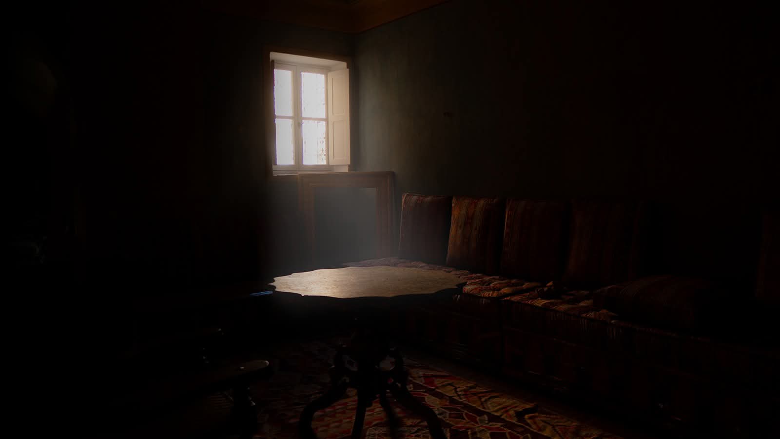 Lumière du matin sur le divan